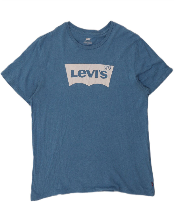 Levi's Mens Graphic T-Shirt Top Large Blue Cotton