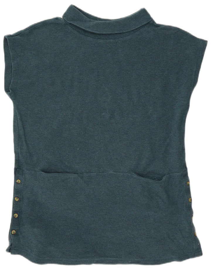 White Stuff Womens Sleeveless Blouse Top UK 12 Medium Green Cotton