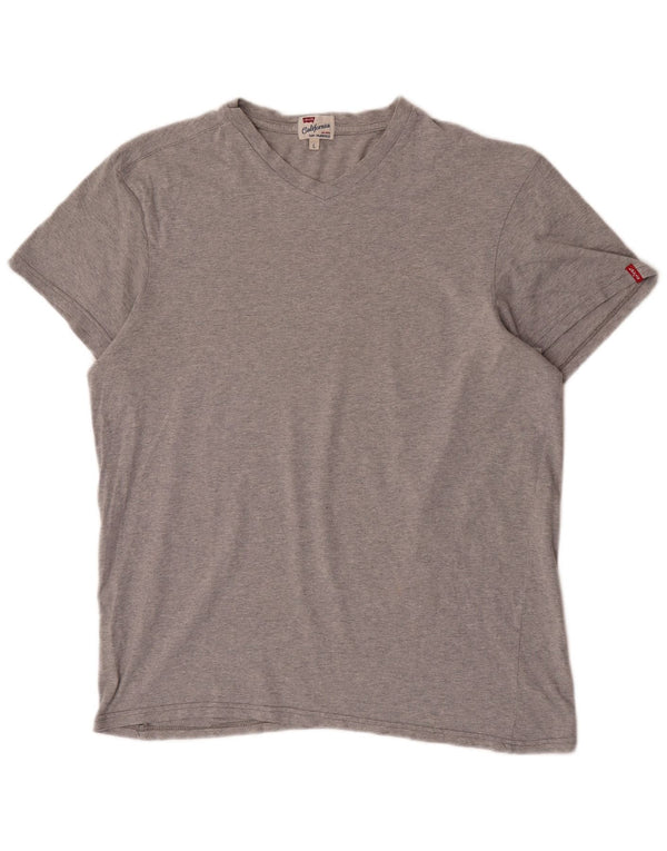 Levi's Herren T-Shirt Top Large Grau Baumwolle