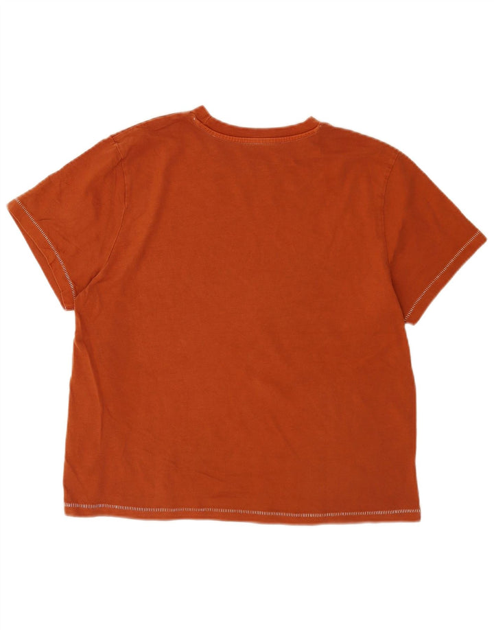 Levi's Womens T-Shirt Top UK 14 Medium Orange Cotton