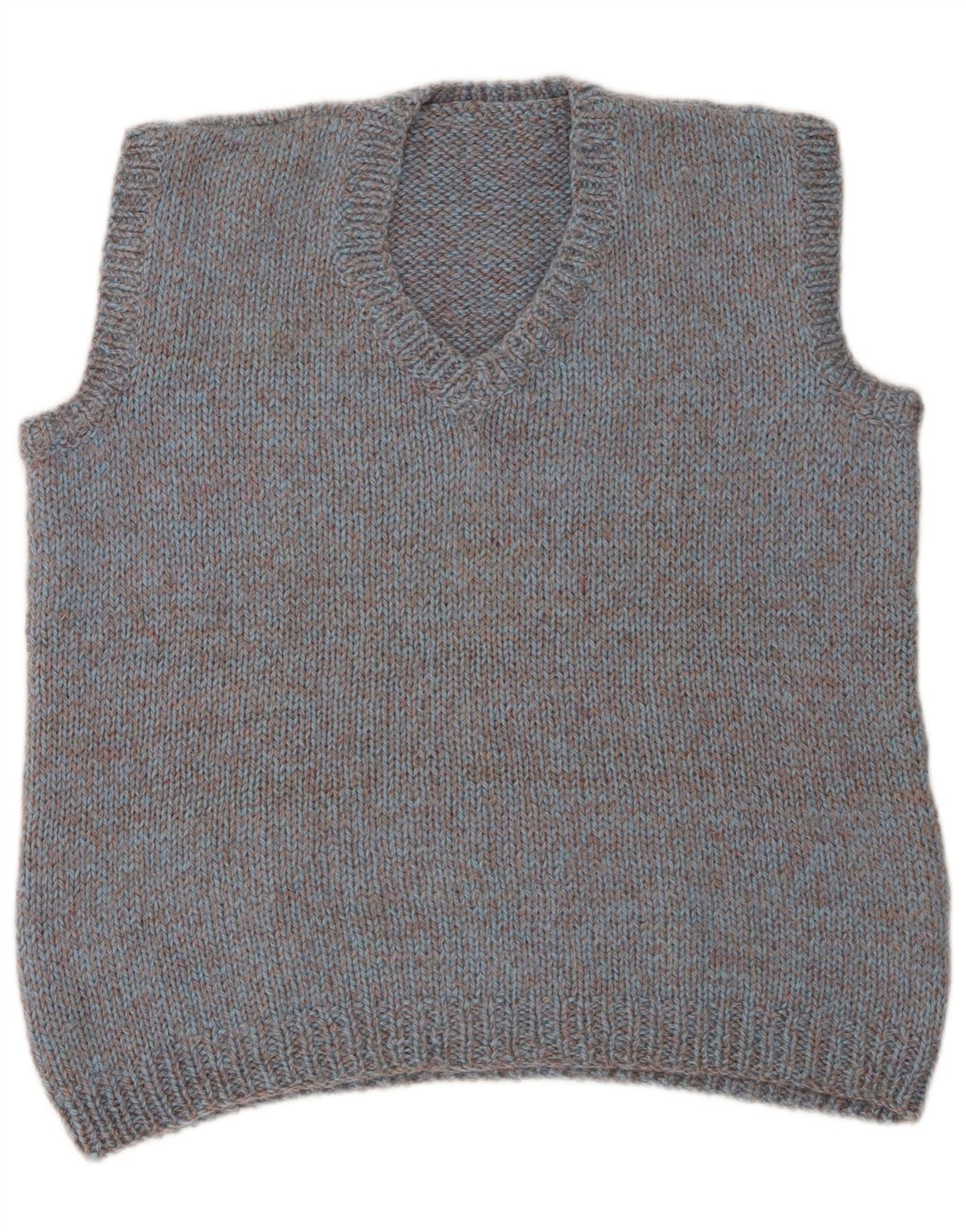 Vintage Mens Vest Tank Top Large Blue Flecked