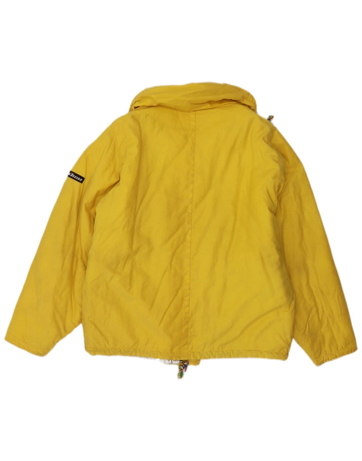 Anzi Besson Womens Oversized Padded Jacket UK 10 Small Yellow Cotton
