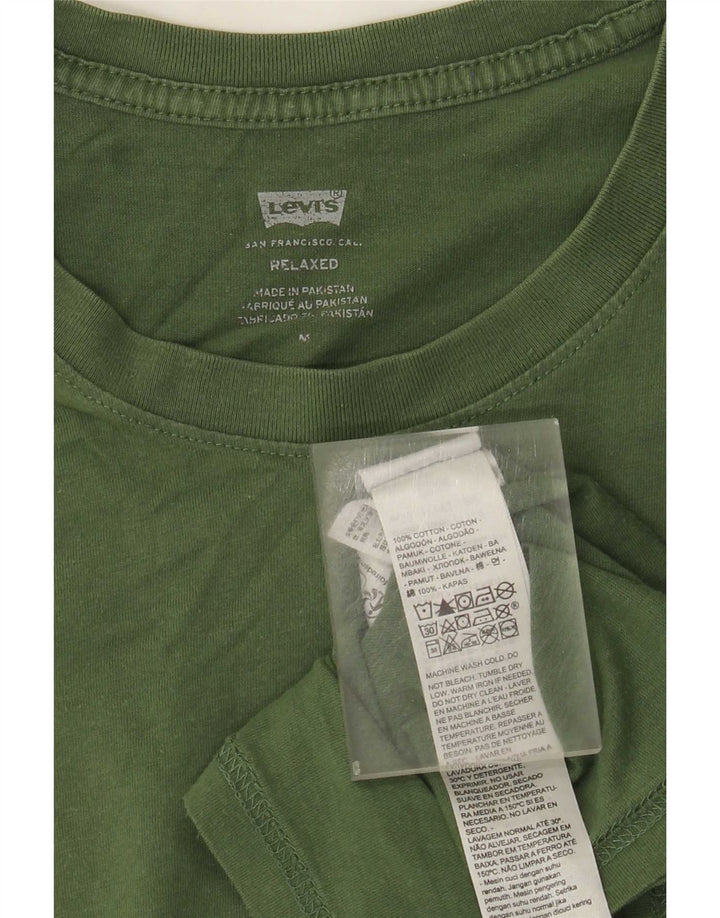 Levi's Mens Relaxed T-Shirt Top Medium Green Cotton