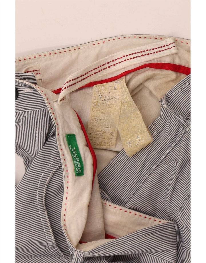 Pantaloncini casual da uomo Benetton IT 48 Medium W38 Blu a righe
