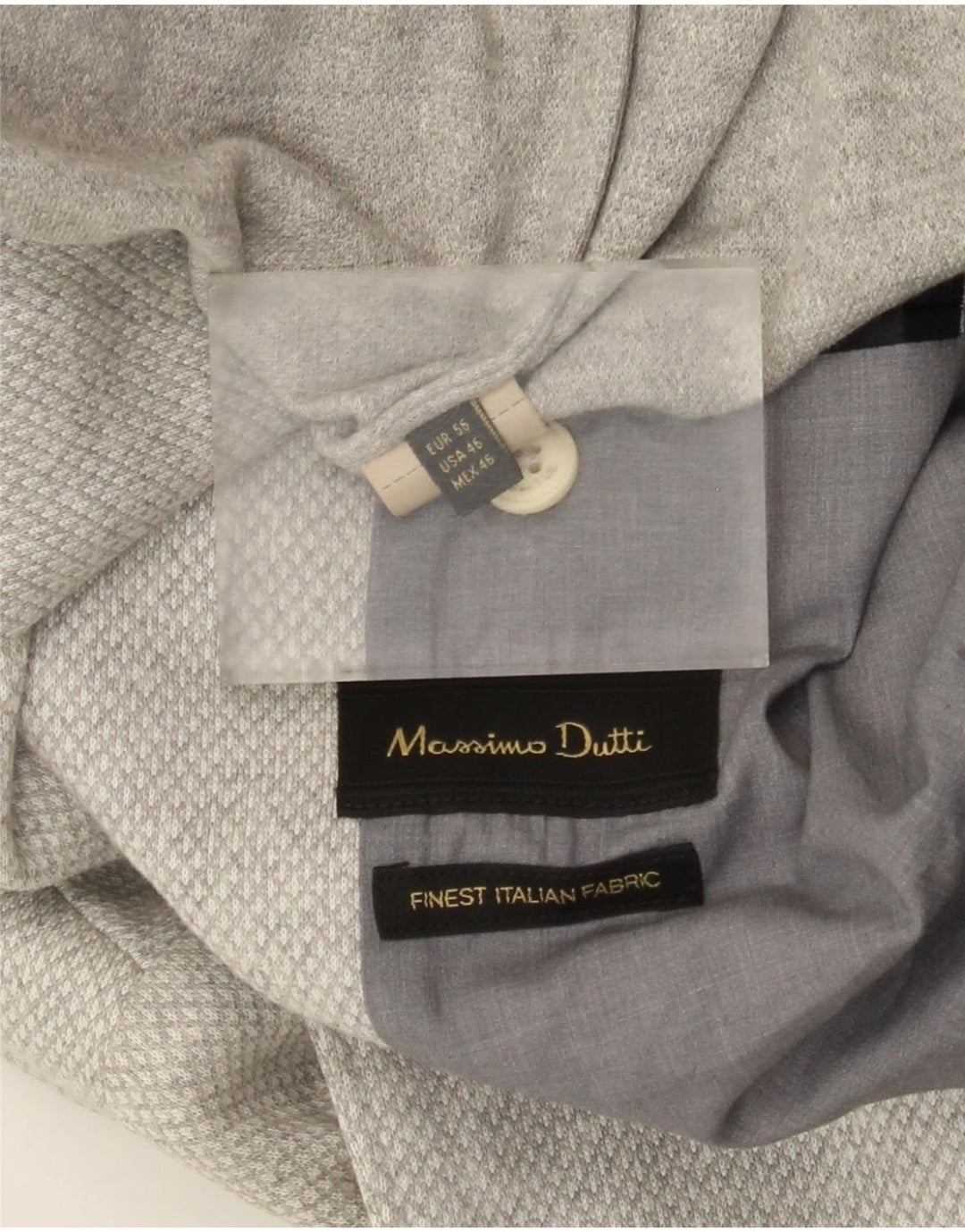 Massimo Dutti Herren-Blazer mit 2 Knöpfen, EU 56, XL, Grau Argyle/Diamant