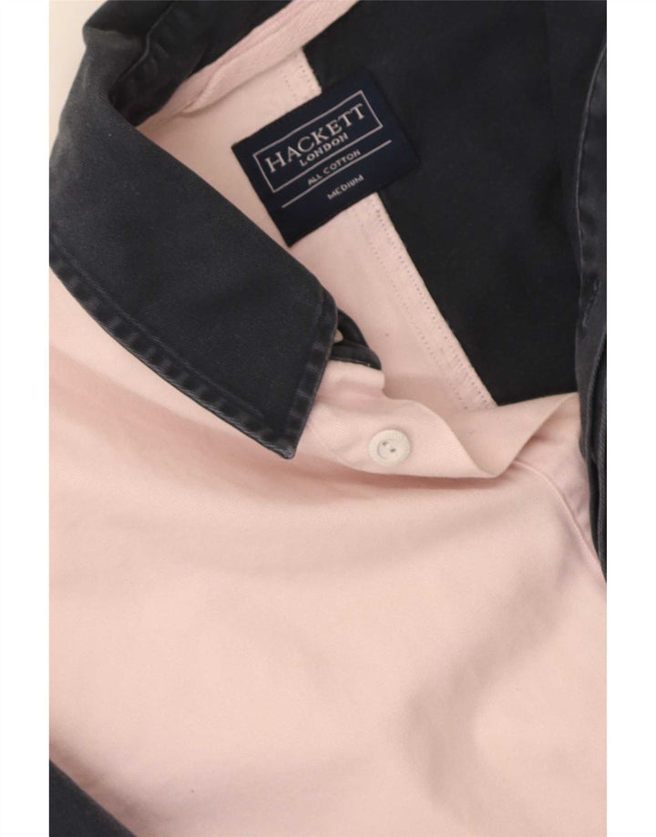 Hackett Herre Grafisk Pullover Shirt Medium Sort Colourblock Bomuld