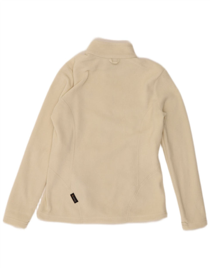Jack Wolfskin Womens Liner Fleece Jacket UK 8/10 Small Off White Polyester