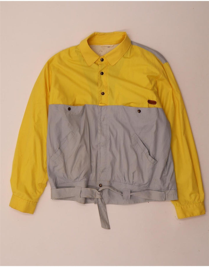 Sportman Mens Bomber Jacket IT 52 XL Yellow Colourblock