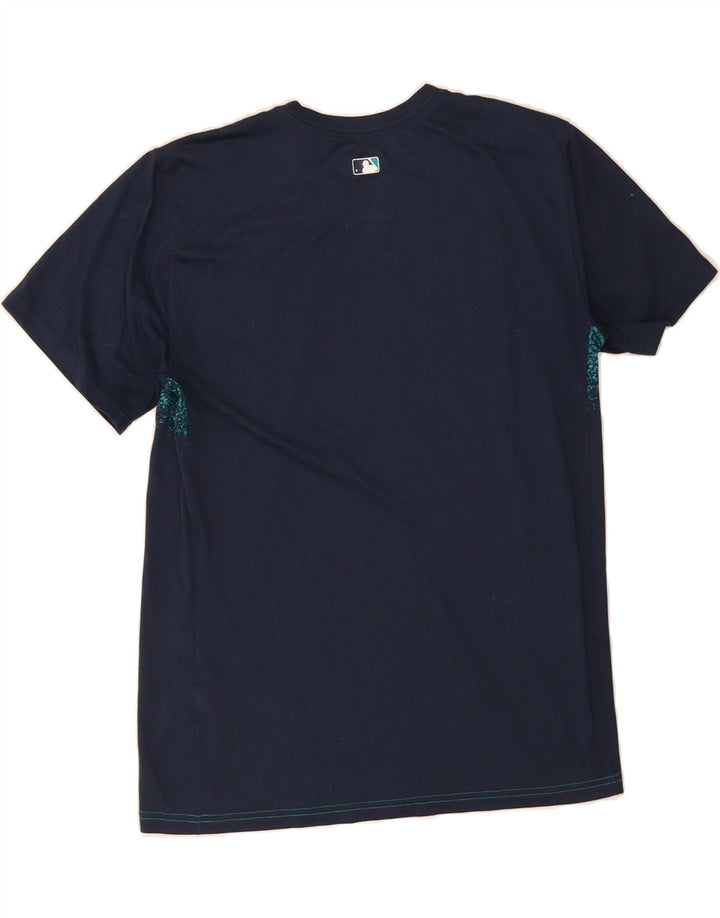 NIKE Mens Baseball Graphic T-Shirt Top Medium Navy Blue Polyester Vintage Nike and Second-Hand Nike from Messina Hembry 