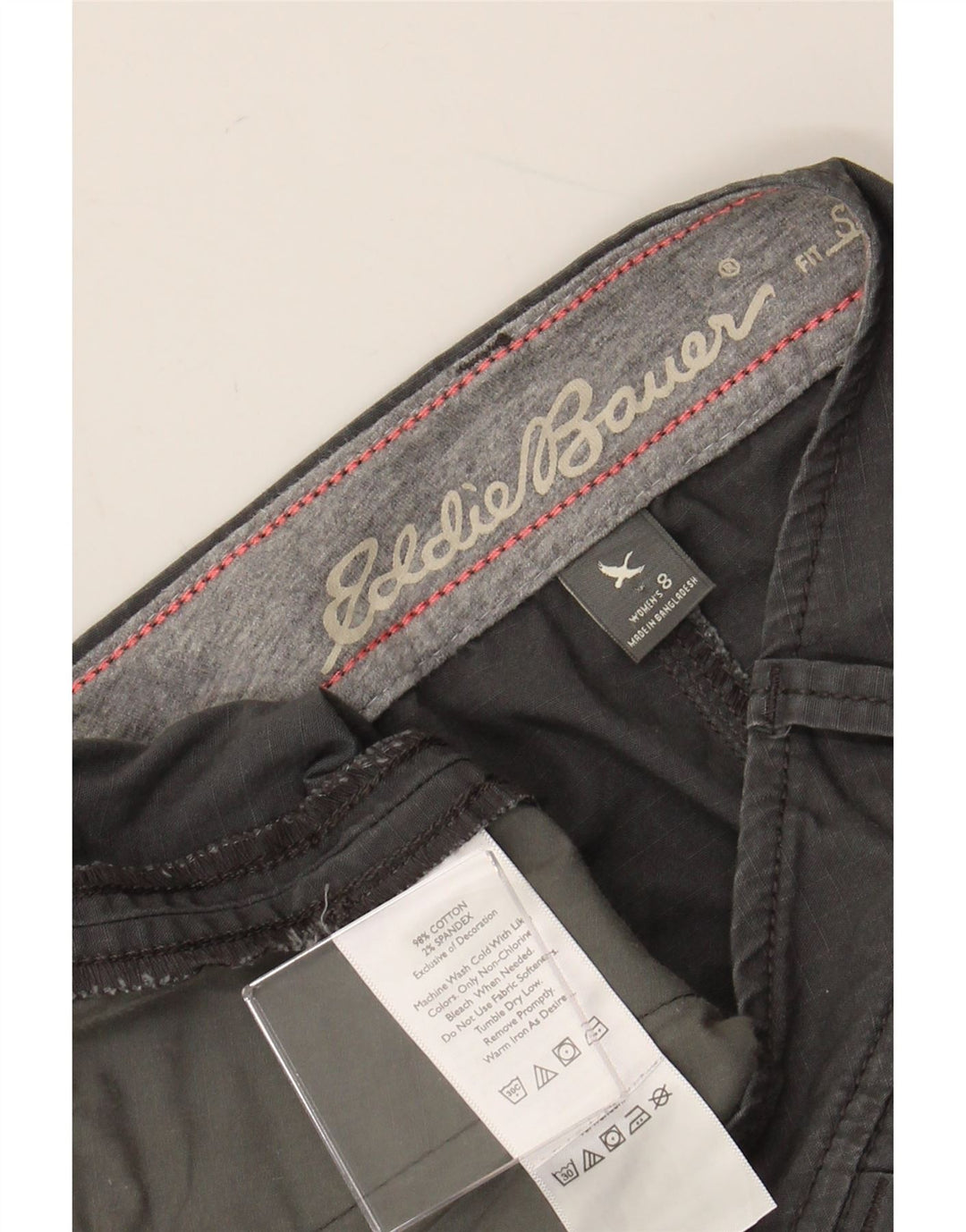 EDDIE BAUER Womens Chino Shorts US 8 Medium W32  Grey Cotton