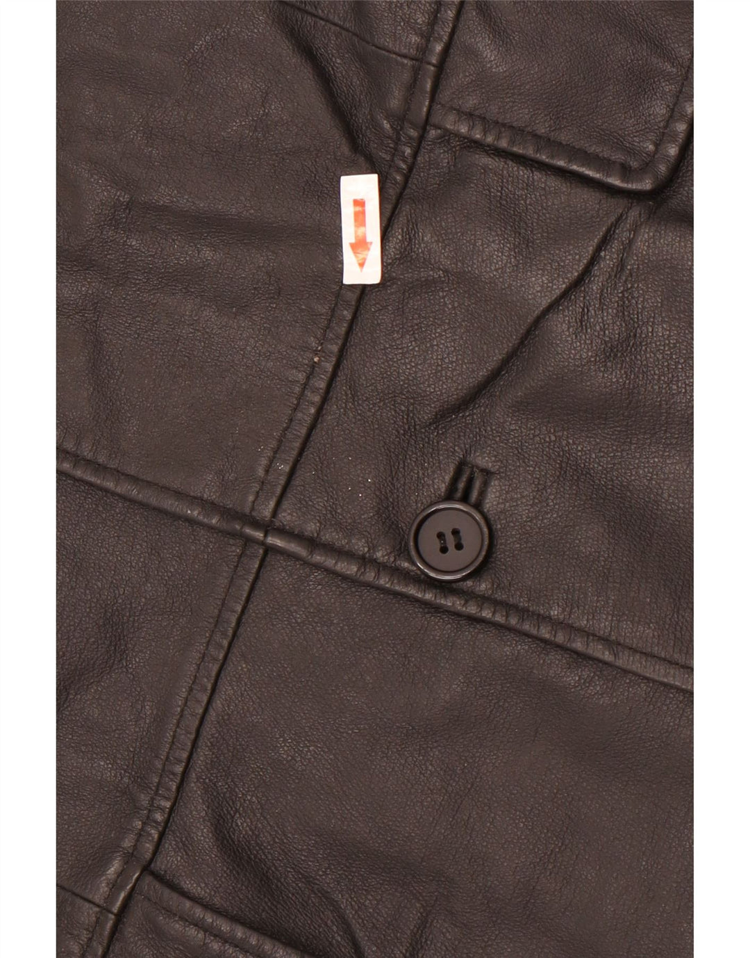 Vintage Mens 3 Button Leather Blazer Jacket UK 38 Medium Black Leather