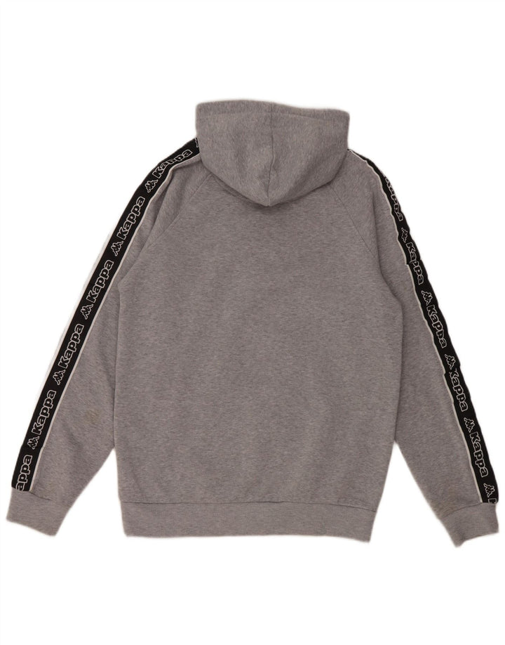 Kappa Herre grafisk hættetrøje Jumper Medium Grey Colourblock Polyester