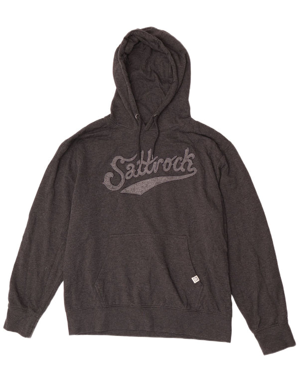 Saltrock Herren-Kapuzenpullover mit Grafik, 2XL, graue Baumwolle