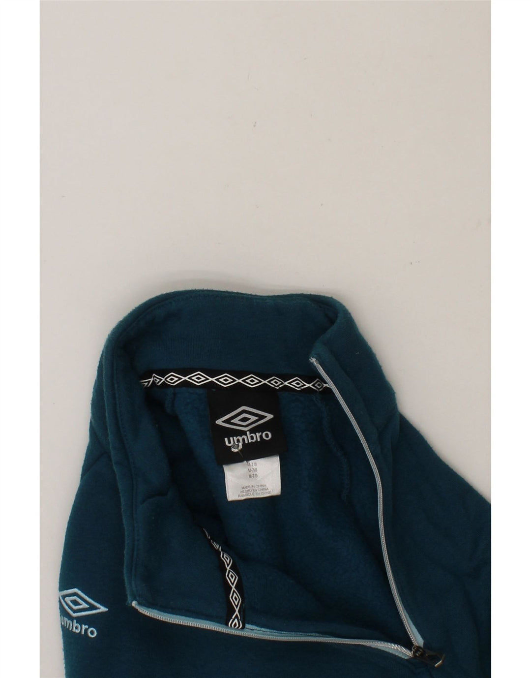 UMBRO Girls Sweatshirt Jumper 7-8 Years Medium Blue Cotton Vintage Umbro and Second-Hand Umbro from Messina Hembry 