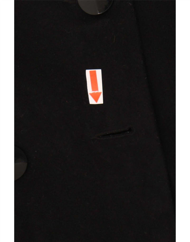 Coast Damen Zweireihiger Mantel UK 12 Medium Black Wool Classic
