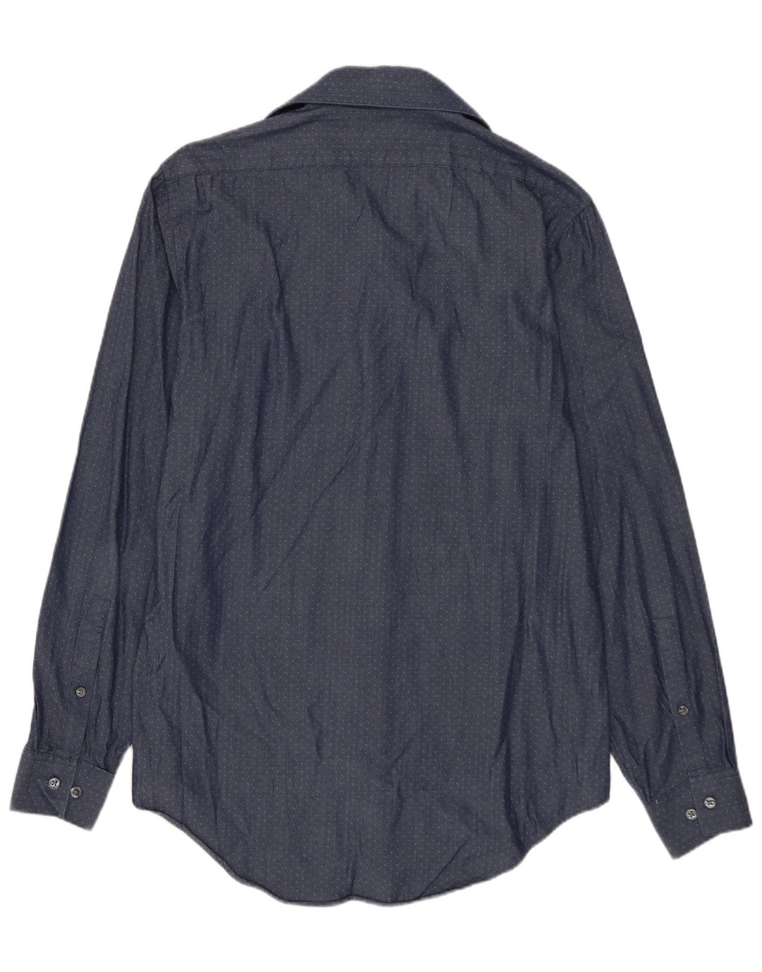 CALVIN KLEIN Mens Slim Fit Shirt Medium Navy Blue Spotted