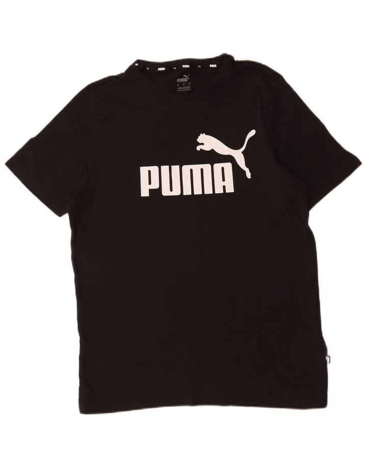 Puma Mens Graphic T-Shirt Top Medium Black Cotton