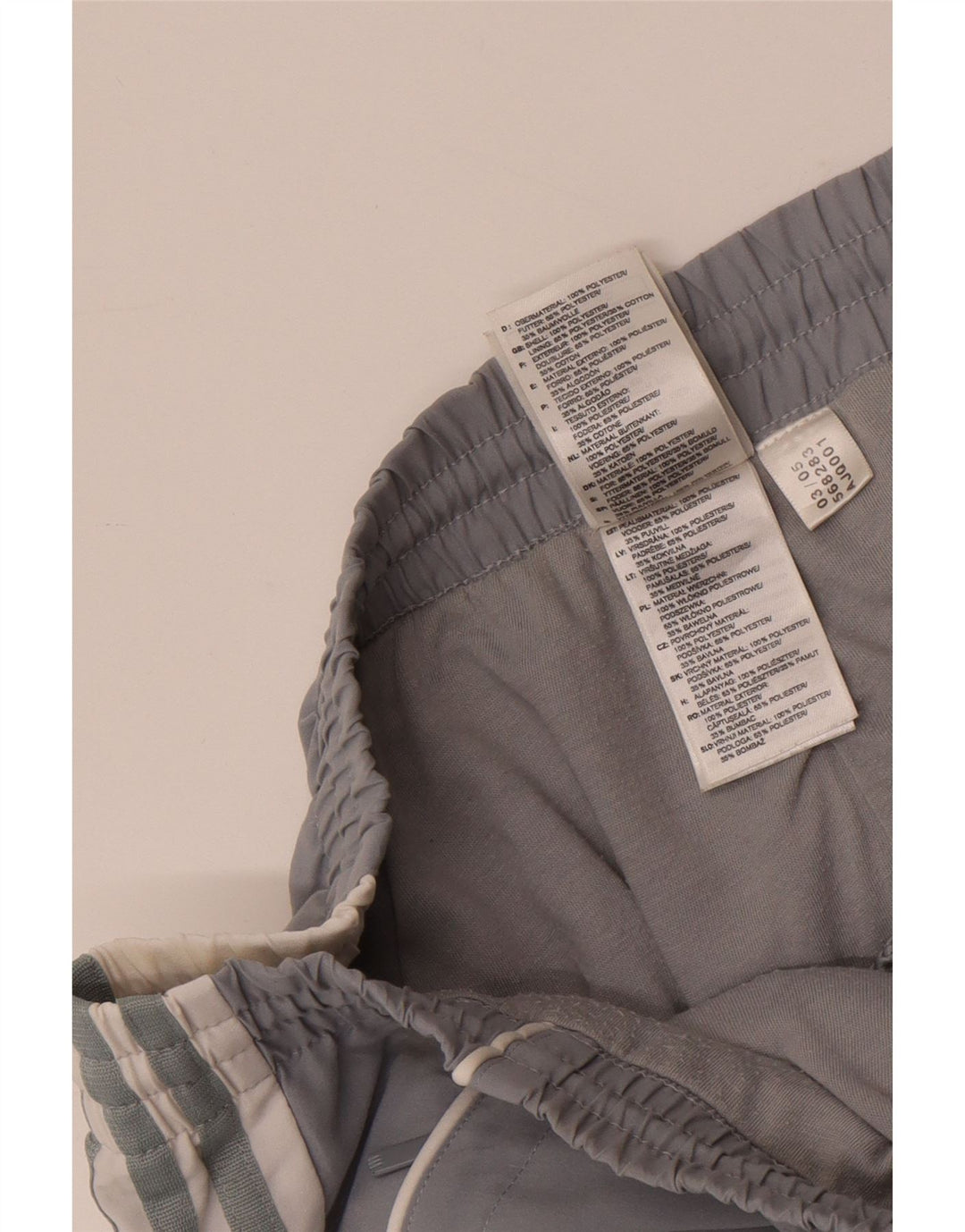 Adidas Mens Tracksuit Trousers Large  Grey Colourblock Polyester