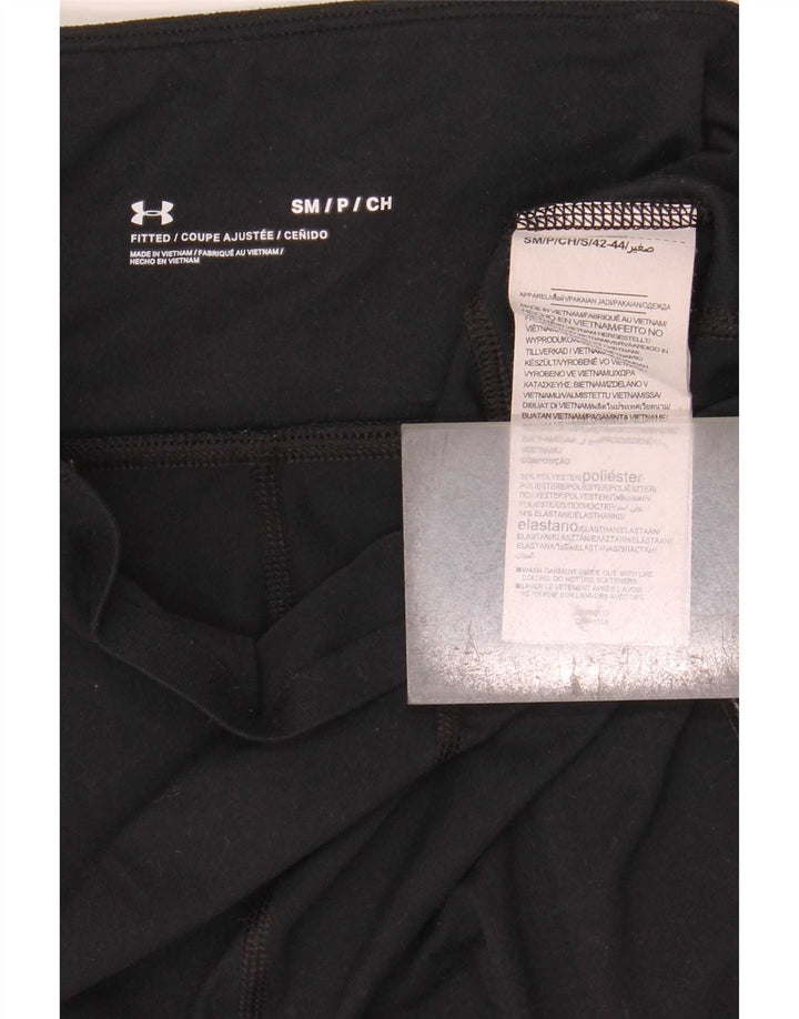 Under Armour Womens Leggings UK 10 Small Black Colourblock Polyester