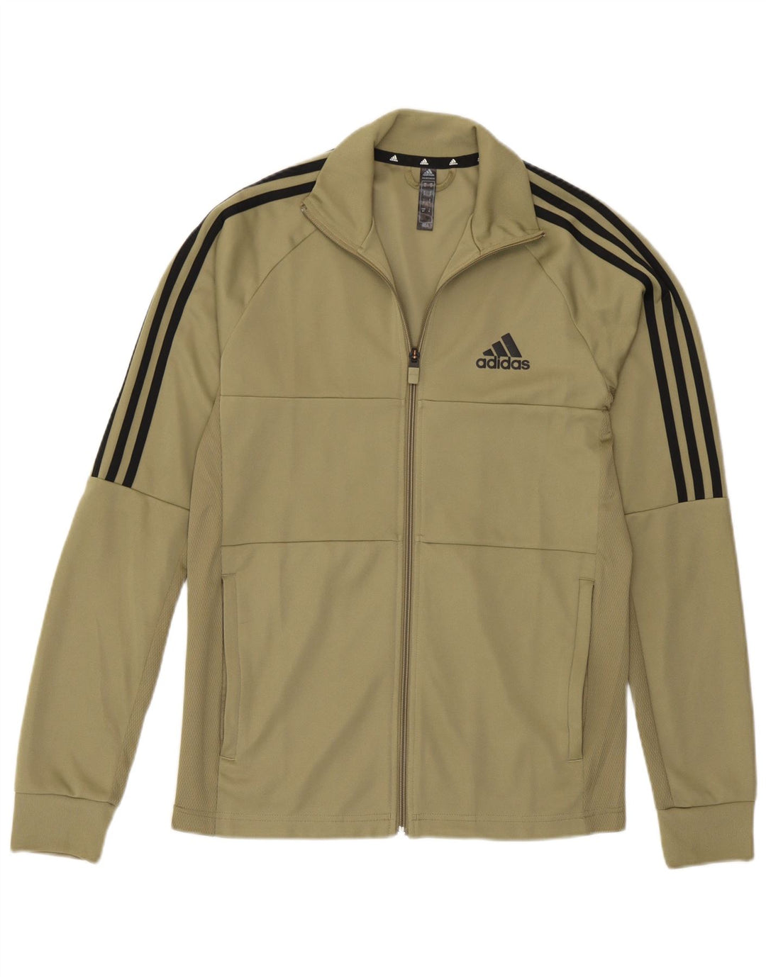 Adidas Mens Aeroready Tracksuit Top Jacket Small Khaki Polyester