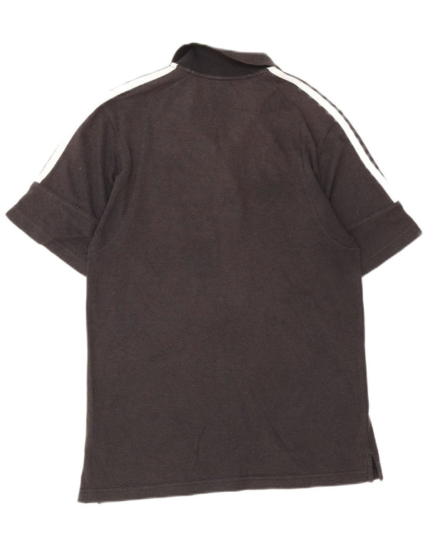 Polo Adidas da uomo grande in cotone grigio