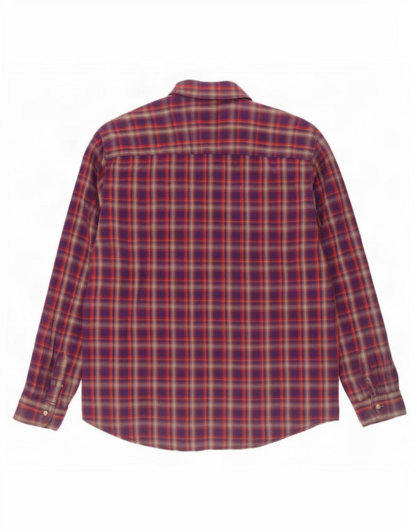 Camicia in flanella da uomo Lee 2XL cotone a quadri viola