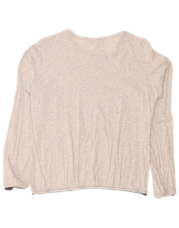 Top grafico per ragazze Benetton manica lunga 11-12 anni 2XL Cotone mélange grigio
