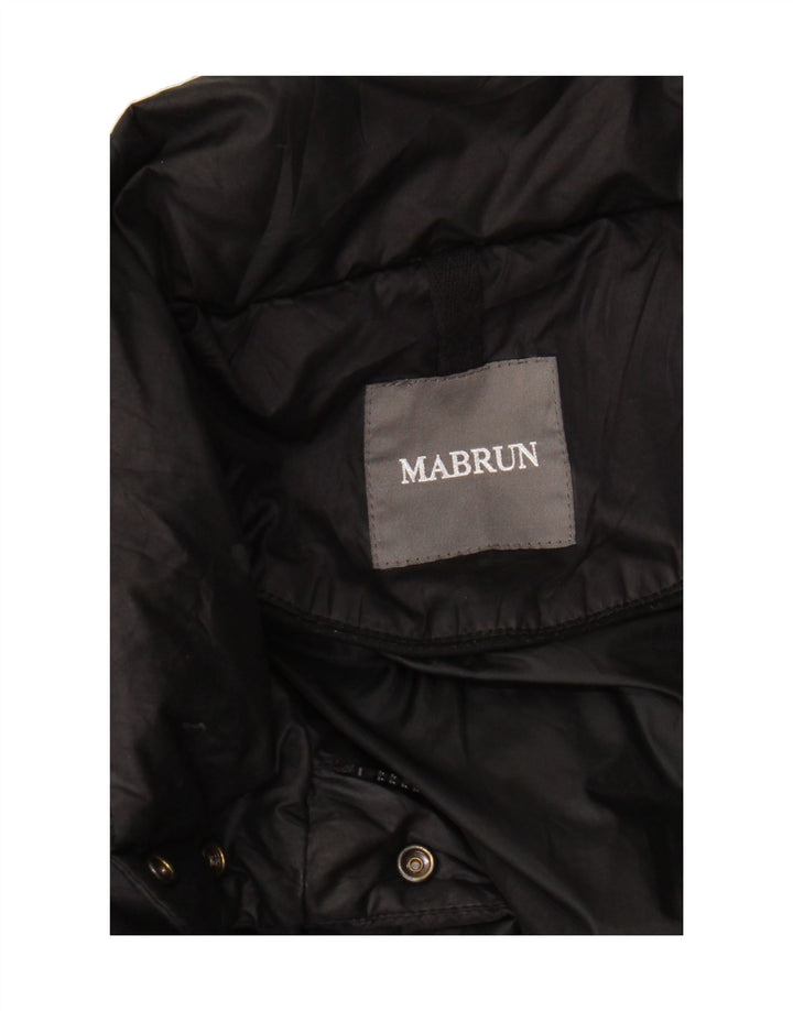 MABRUN Womens Padded Coat IT 50 XL Black Polyester Vintage Mabrun and Second-Hand Mabrun from Messina Hembry 
