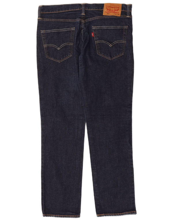 Levi's Mens 511 Slim Jeans W34 L30 sötétkék pamut