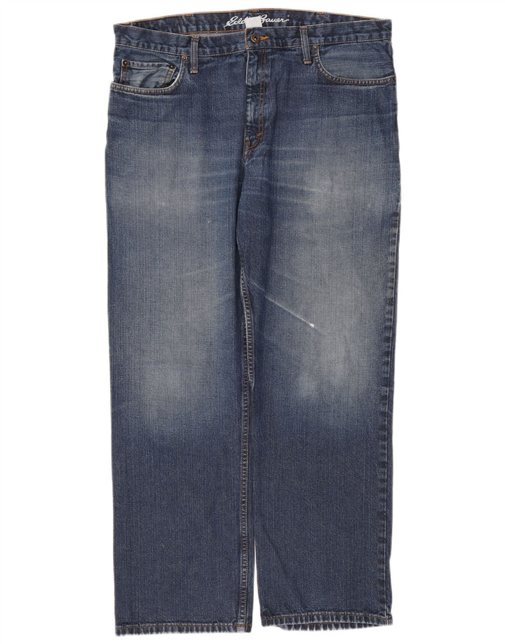Eddie Bauer Mens Straight Jeans W36 L30 Blue Cotton