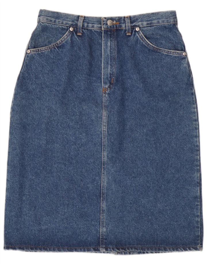 Rifle Womens Denim Skirt W32 Large  Blue Cotton