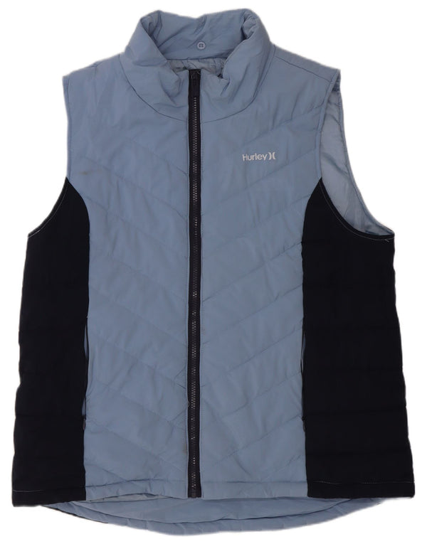 Colete acolchoado masculino Hurley UK 40 grande algodão colorblock azul