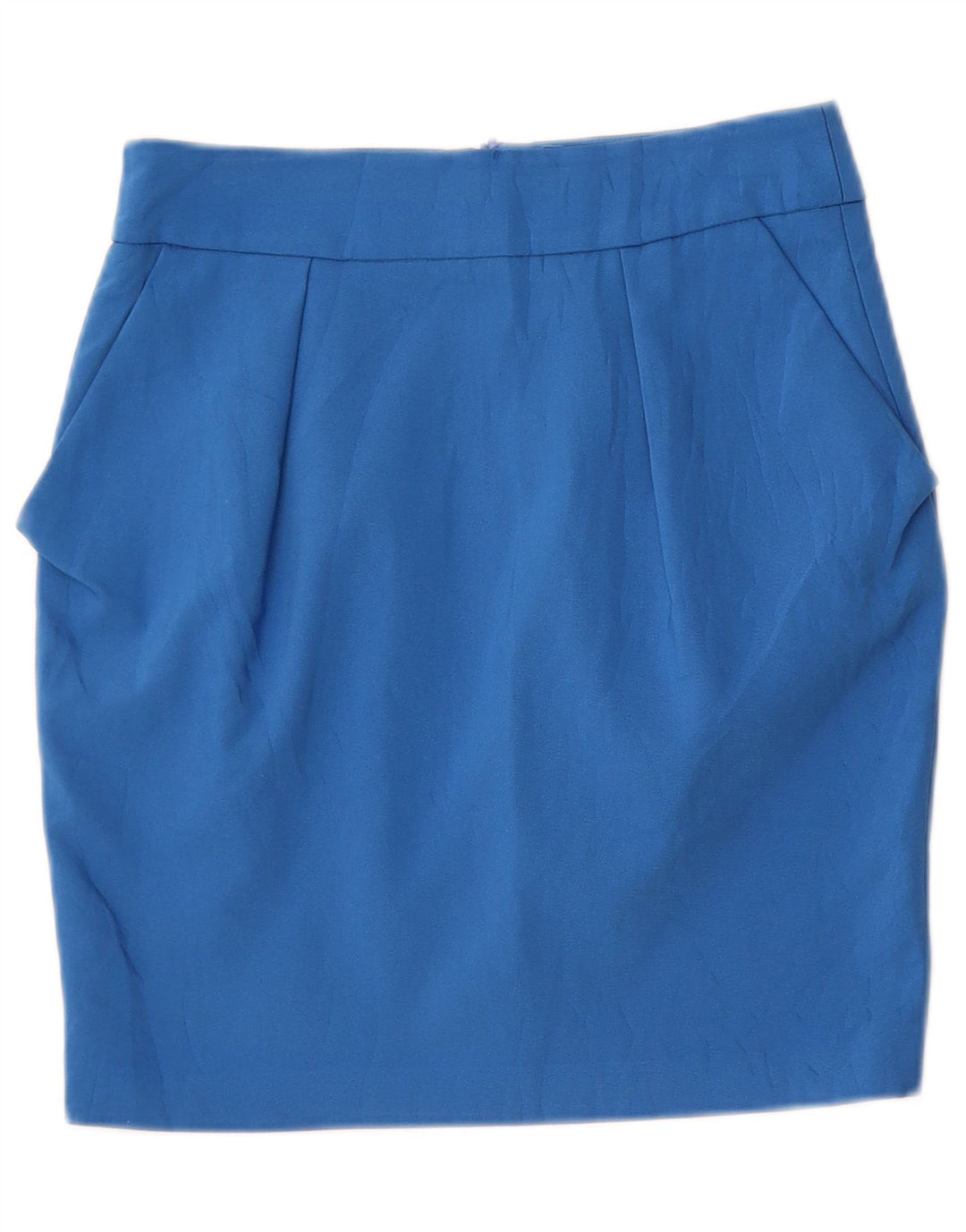 Mini saia feminina Zara pequena W26 azul poliéster