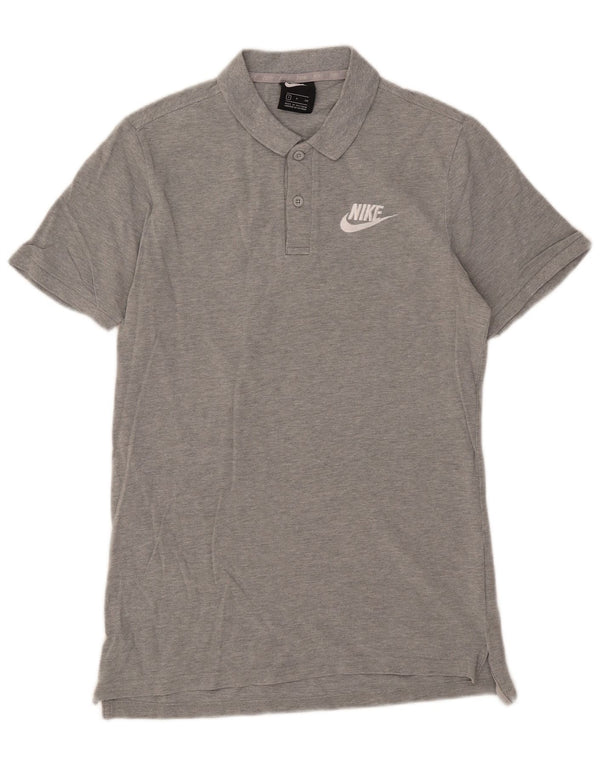 Polo Nike da uomo piccola in cotone grigio