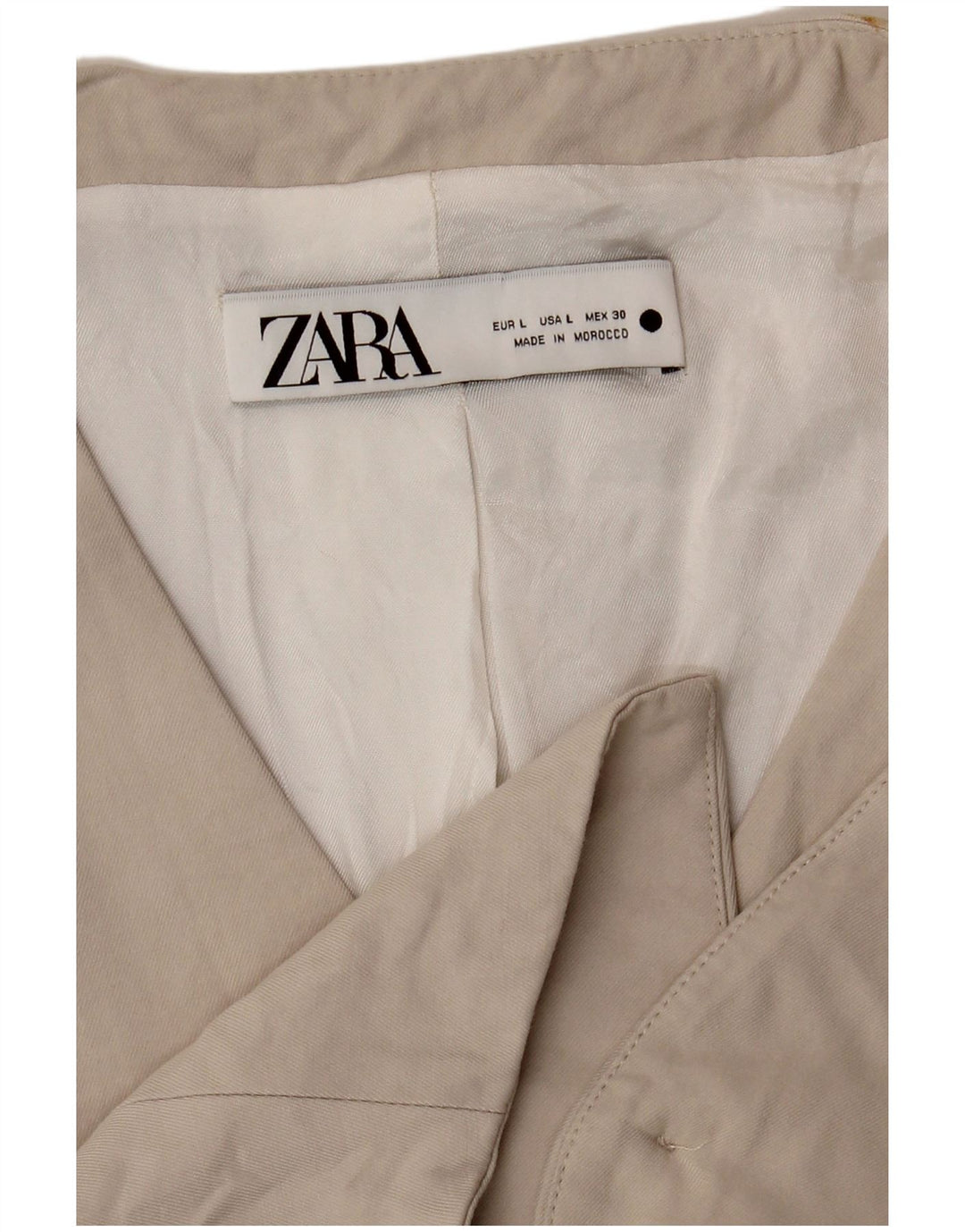 Zara Damevest UK 14 Stor Beige