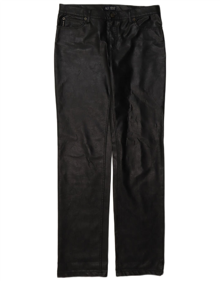 Pantaloni in pelle da donna Armani W30 L35 neri