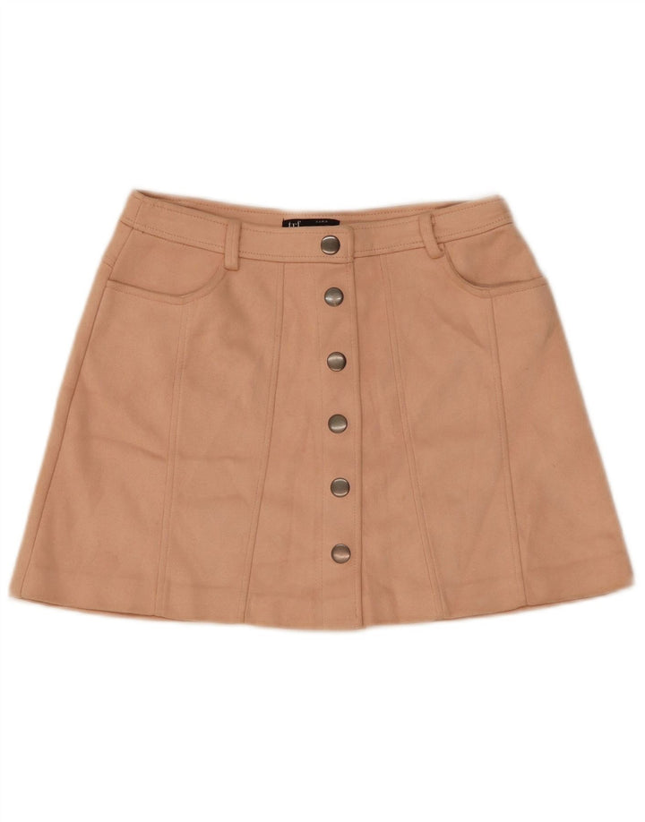 Zara Womens Mini Skirt Medium W28 L15 Beige Polyester