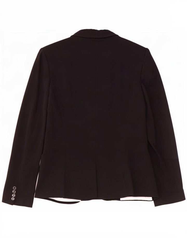 Jaqueta blazer feminina Zara com 1 botão Reino Unido 10 pequena viscose preta