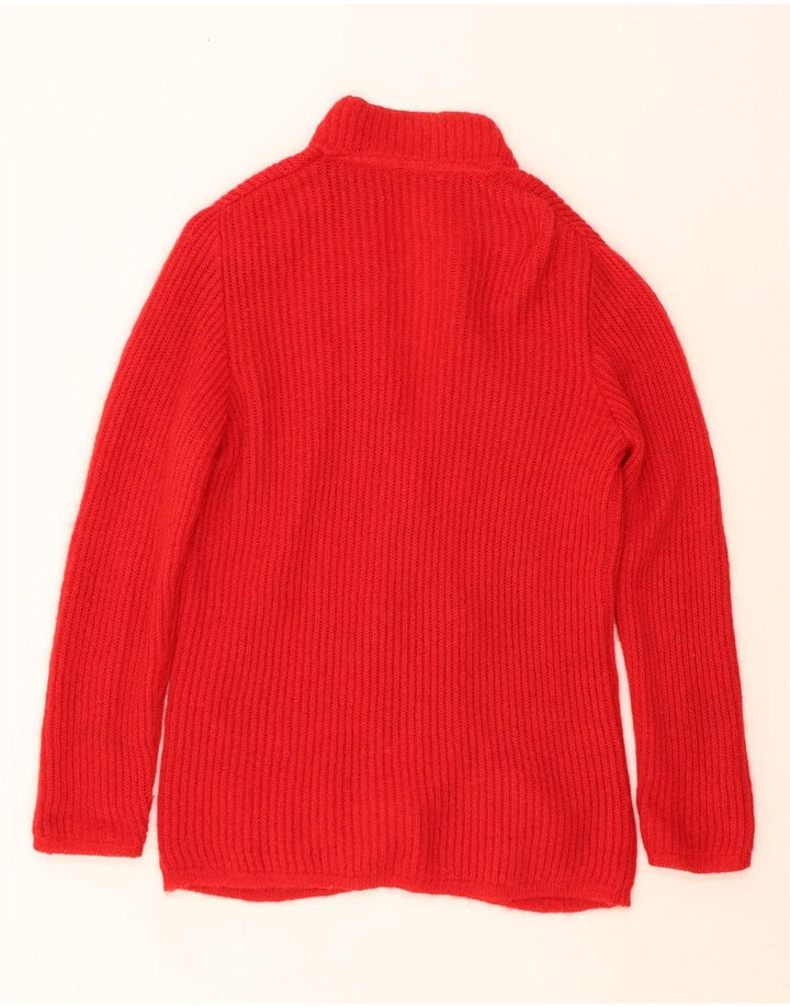VINTAGE Womens Oversized Cardigan Sweater IT 40 Small Red Mohair Vintage Vintage and Second-Hand Vintage from Messina Hembry 