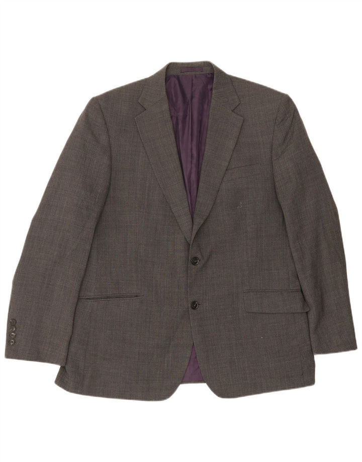 Marks & Spencer Veste blazer coupe régulière à 2 boutons pour homme UK 42 Large Gris