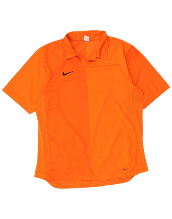 Nike Mens Polo Shirt UK 45/47 XL Orange Polyester