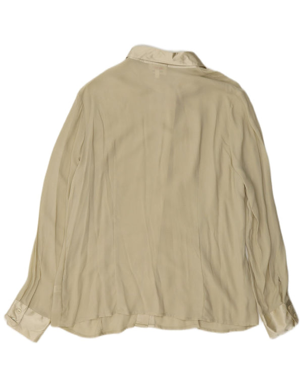 cherie Blusa camisera para mujer IT 48 XL Seda beige
