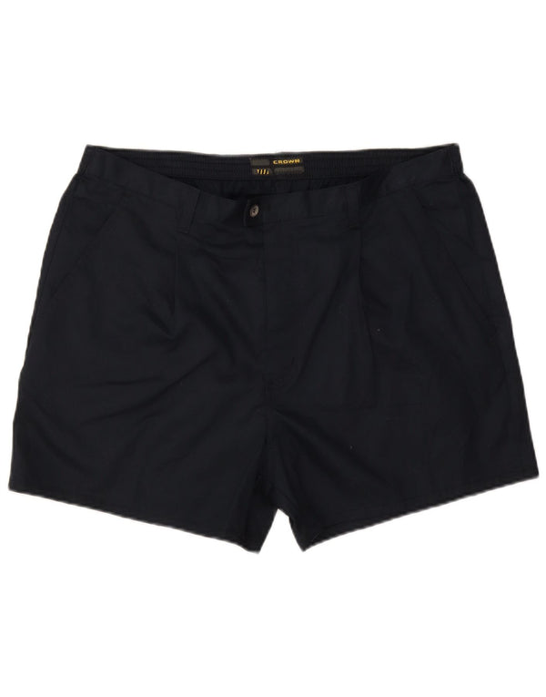 Crown Mens Pegged Chino Shorts W36 Large Navy Blue Cotton