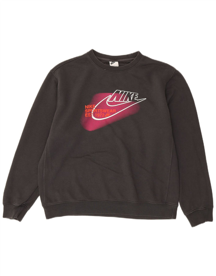 Nike Mens Graphic pulóver pulóver közepes szürke pamut