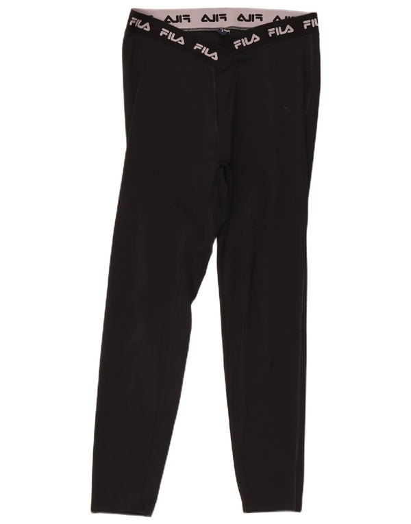 Fila Damen Grafik-Leggings UK 16 Large Schwarz