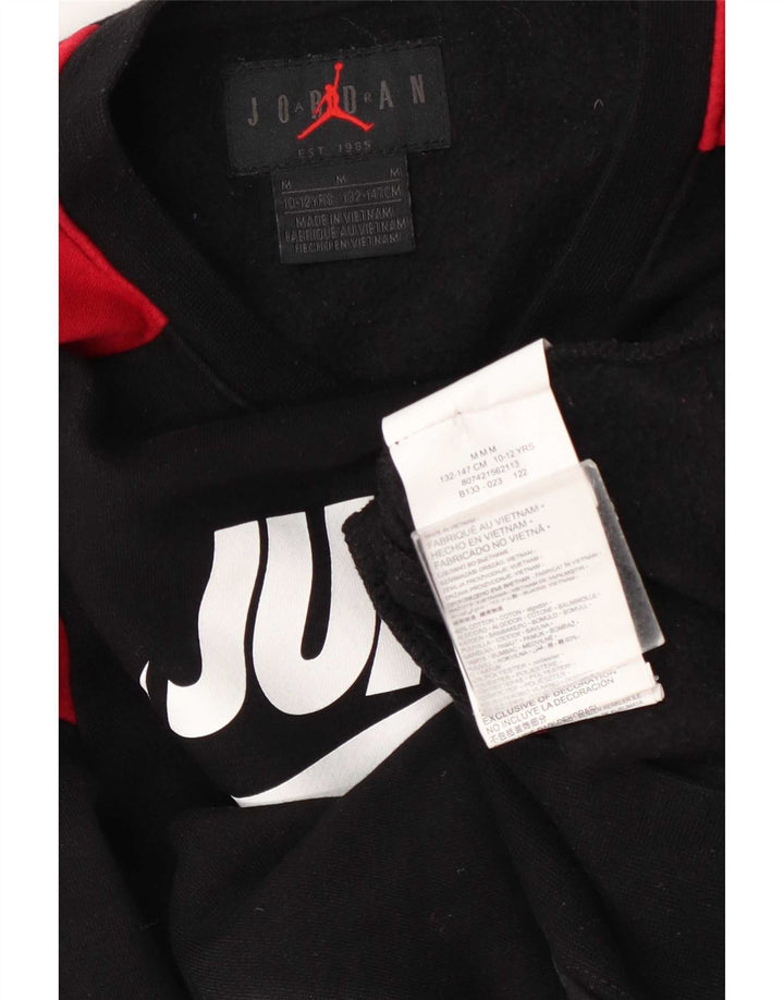 Jordan Boys Graphic Sweatshirt Jumper 10-11 Years Medium Black Colourblock