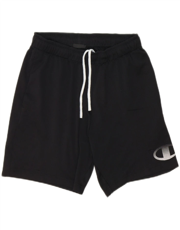 CHAMPION Mens Sport Shorts Medium  Black Polyester Vintage Champion and Second-Hand Champion from Messina Hembry 