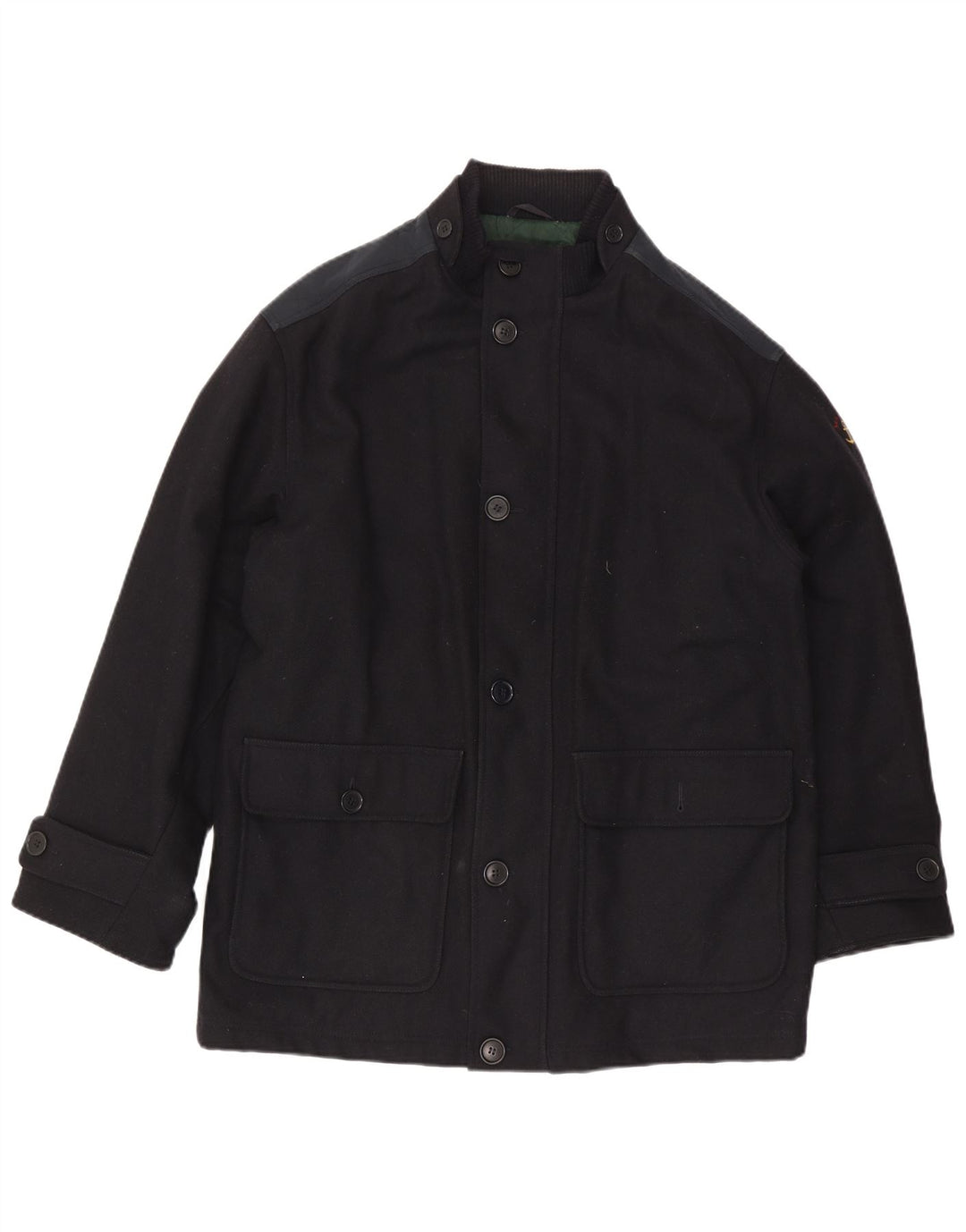 Sea & Sky Herre Utility Jacket UK 40 Large Navy Blue Wool