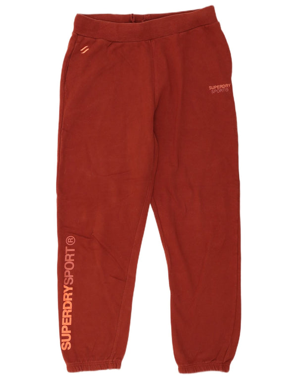 Superdry Pantalon De Survêtement Graphique Joggers UK 12 Coton Rouge Moyen Femme