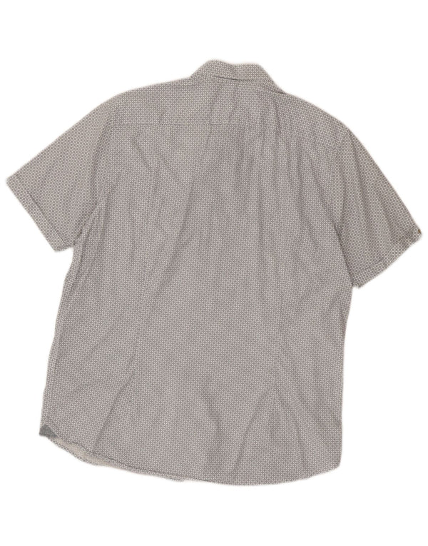 Ted Baker Camicia a maniche corte da uomo Taglia 6 2XL Cotone floreale grigio